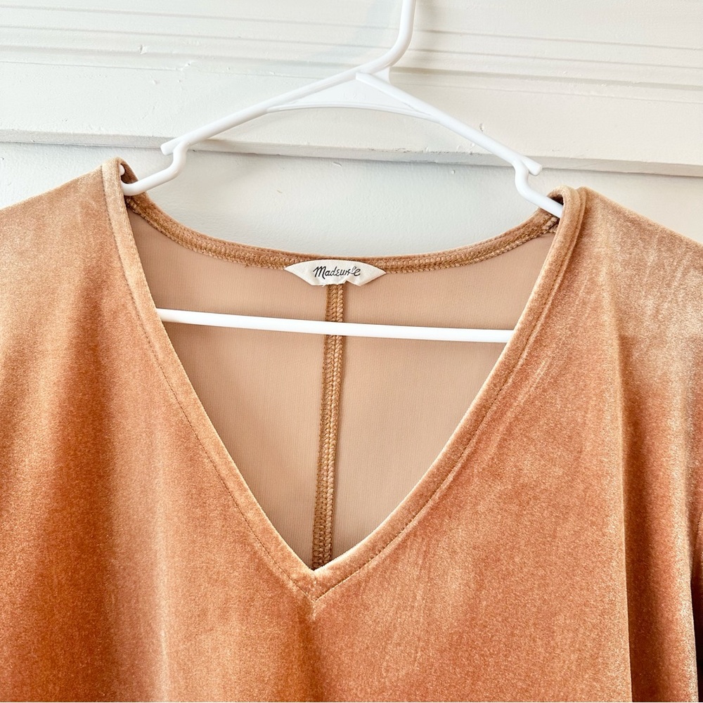 Madewell Balloon Sleeve Velvet Mini Dress - Picture 4 of 7